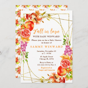 Autumn Fall Harvest Baby Shower Invitation