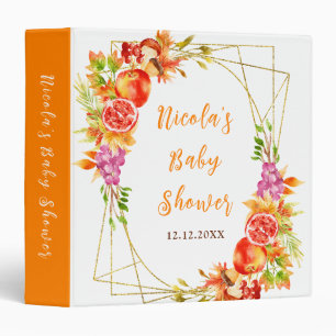 Autumn Fall Harvest Baby Shower Photo Album Binder