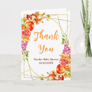 Autumn Fall Harvest Baby Shower Thank You Card