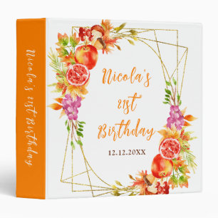 Autumn Fall Harvest Birthday Party Photo Album Binder