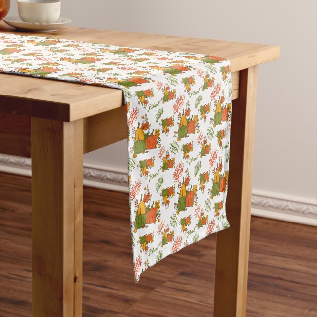 Autumn Fall Harvest Thanksgiving Short Table Runner (In Situ)