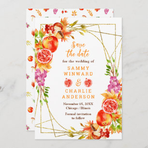 Autumn Fall Harvest Wedding Save The Date