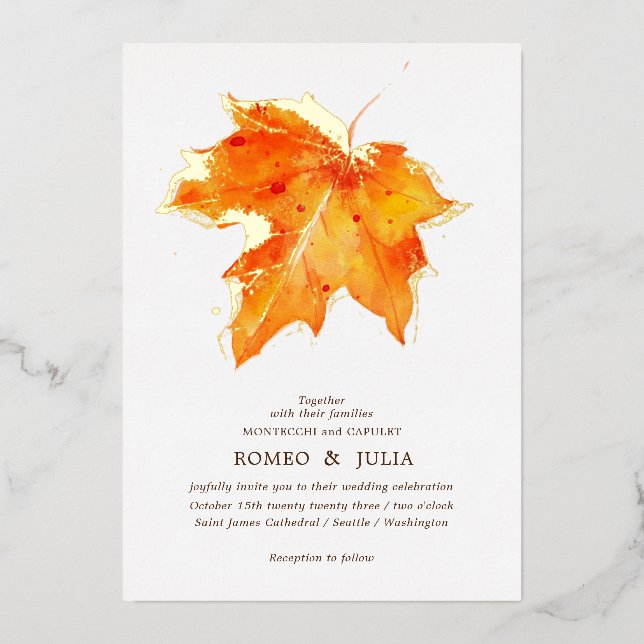 Autumn Fall in Love Wedding (Front)