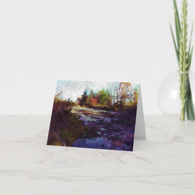 "Autumn" Fall Landscape Art Card (Front)
