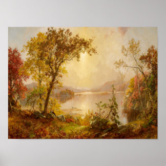 Autumn Fall Landscape Painting Printed Poster