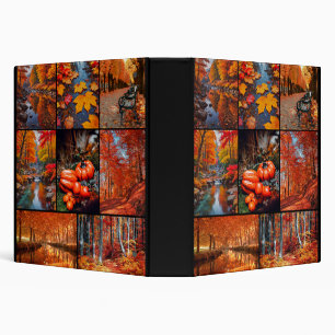 Autumn Fall Landscape Photo Collage Art Binder