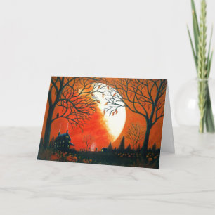 Autumn,fall,landscape,seasonal,leaves,pumpkins Card