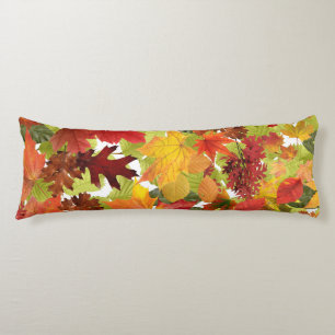 Autumn Fall Leaves Body Pillow