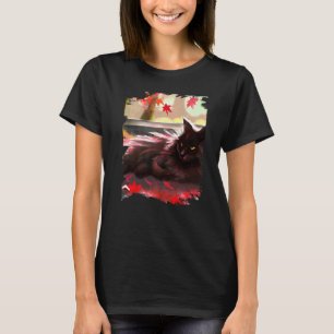 Autumn Fall Leaves Cats Cat Cute T-Shirt
