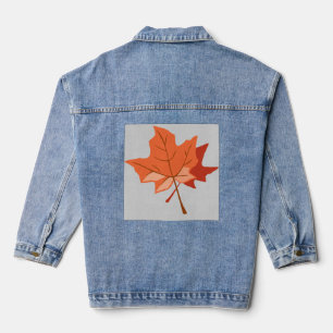AUTUMN FALL LEAVES DENIM JACKET