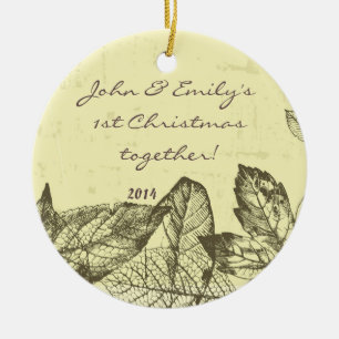 Autumn Fall Leaves Leaf Personalized Name Ornament