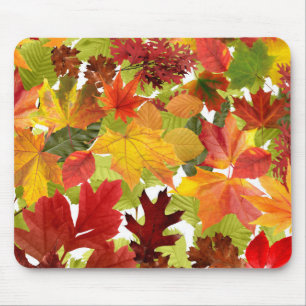 Autumn Fall Leaves Mouse Pad