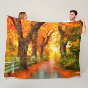 Autumn/Fall/Leaves/nature  Fleece Blanket