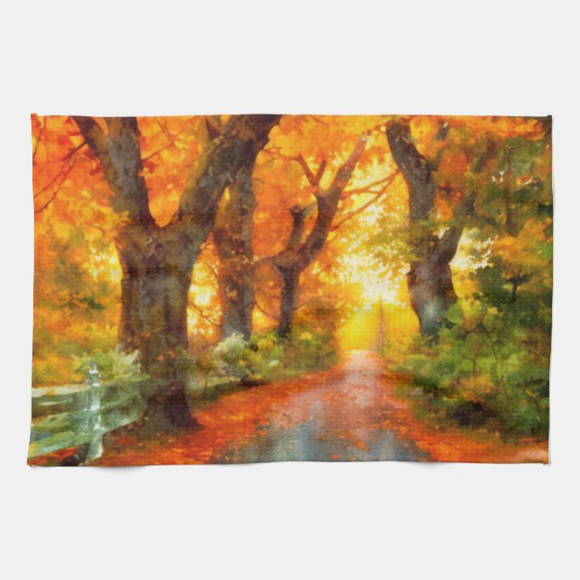 Autumn/Fall/Leaves/nature  Kitchen Towel (Horizontal)