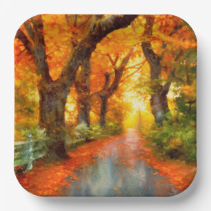 Autumn/Fall/Leaves/nature  Paper Plate