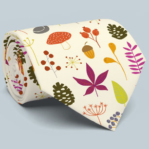 Autumn Fall Leaves Nature Tie