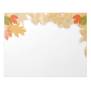 Autumn Fall Leaves Notepad