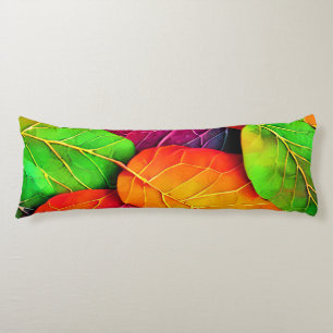 Autumn Fall Leaves Pattern   Body Pillow