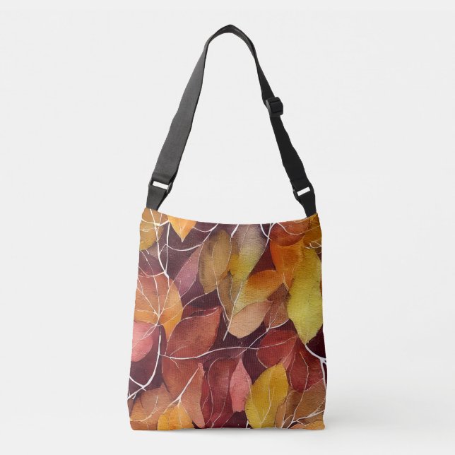 Autumn Fall Leaves Pattern     Crossbody Bag (Front)