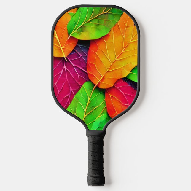 Autumn Fall Leaves Pattern   Pickleball Paddle (Front)