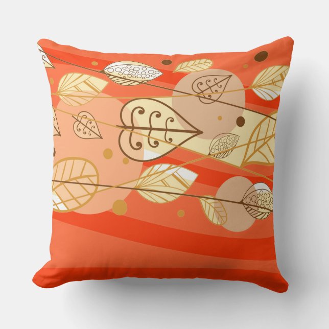 Autumn Fall Leaves Pillow (Front)