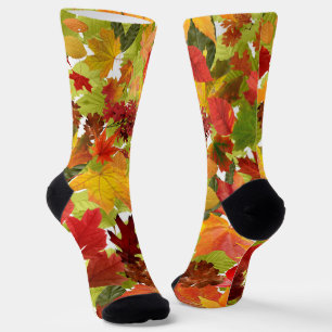 Autumn Fall Leaves Socks