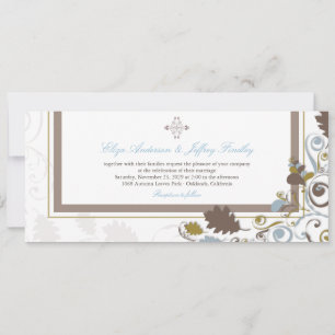 Autumn Fall Leaves Swirls Wedding Invitation