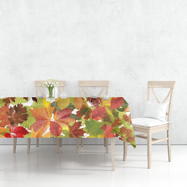 Autumn Fall Leaves Tablecloth (Autumn Fall Leaves Tablecloth by Looly Elzayat
)