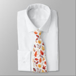Autumn Fall Leaves Terracotta Brown Boho Pattern  Tie<br><div class="desc">Autumn Fall Leaves Terracotta Brown Boho Pattern</div>