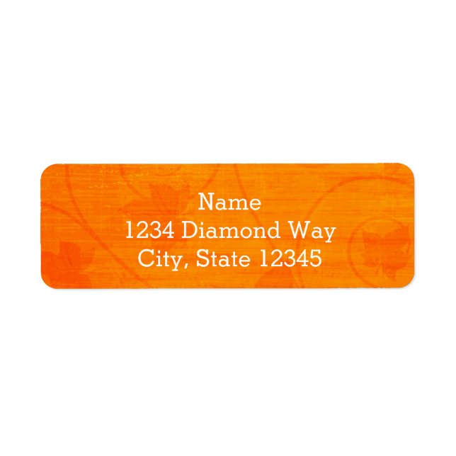 Autumn Fall Leaves Thanksgiving Address Labels (Front)