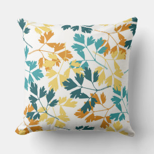 Autumn Fall Leaves Throw Pillow
