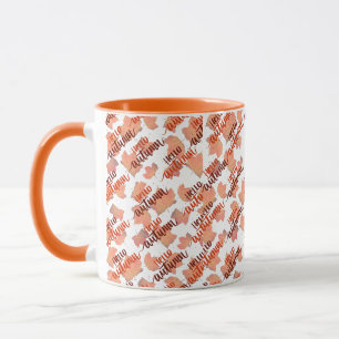 Autumn fall leaves Two-tone coffee Mug