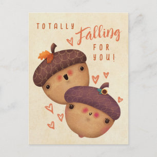 Autumn Fall Love Halloween Thanksgiving Holiday Postcard
