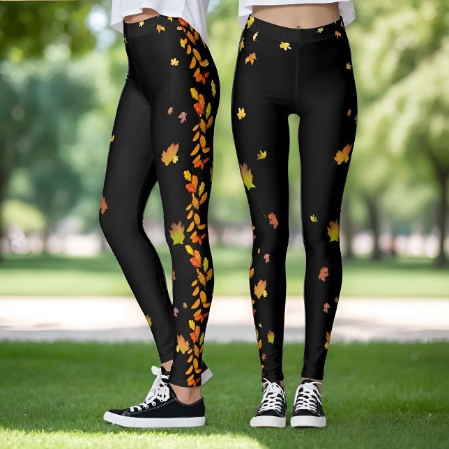 Autumn fall maple leaves LEGGINGS (Creator Uploaded)