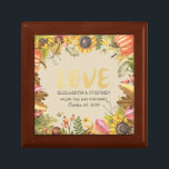 Autumn Fall Maple Leaves Pumpkin Wedding Shower Gift Box<br><div class="desc">Modern Wedding Gift Box Templates - Elegant Script and Autumn Maple Fall Leaves Pumpkin Sunflower Watercolor Floral. A Perfect Design for your Big Day. All text style,  colours,  sizes can be modified to fit your needs!</div>