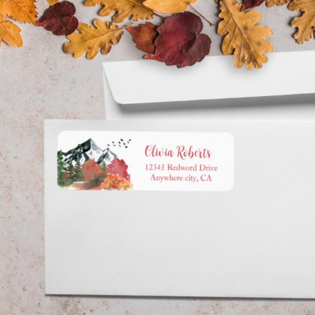 Autumn Fall Mountain Forest Return Address (Creator Uploaded)