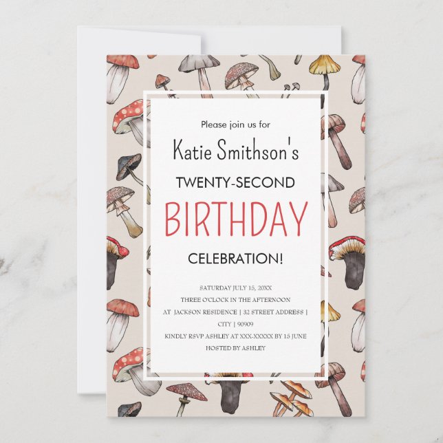 Autumn Fall Mushroom Cottagecore Template (Front)