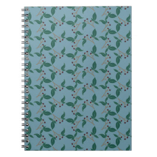 Autumn Fall Notebook with blackberry pattern