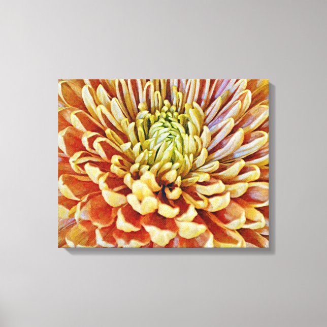 Autumn Fall Orange Flower Canvas Art Print (Front)