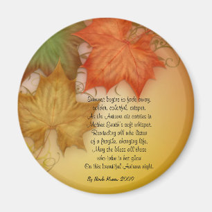 Autumn Fall original poetry Magnet