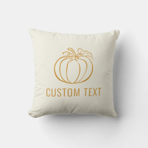 Autumn Fall Pumpkin Thanksgiving design Throw Pillow