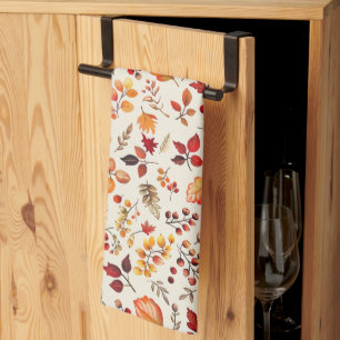 Autumn Fall Pumpkins & Leaves Kitchen Holiiday Kitchen Towel