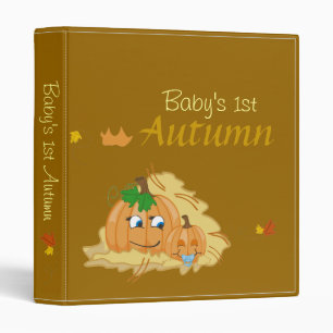 AUTUMN FALL Pumpkins Scrapbook Baby Family Kids Binder