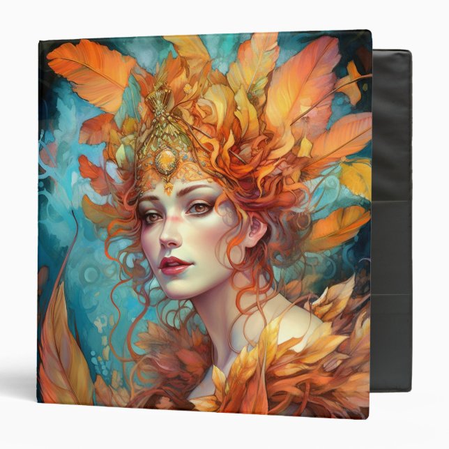 Autumn Fall Queen Goddess Fantasy Art Binder (Front/Inside)