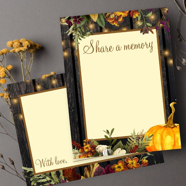 Autumn fall rustic 80 years birthday memory card (Creator Uploaded)
