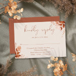 Autumn Fall Rustic Floral Elegant Wedding RSVP Card<br><div class="desc">This elegant rustic floral autumn fall wedding rsvp card can be personalized with your information in chic typography. Designed by Thisisnotme©</div>