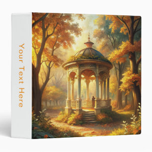 Autumn Fall Scene With Gazebo Binder