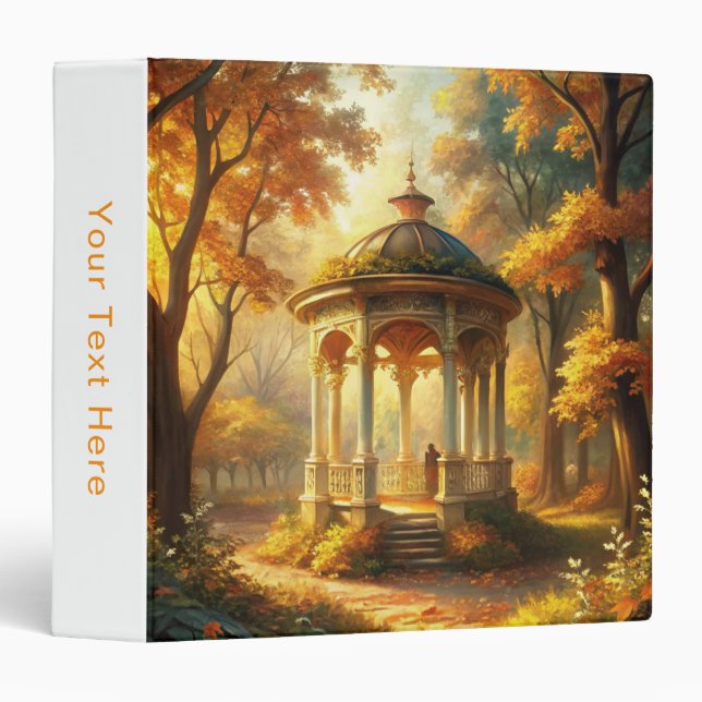 Autumn Fall Scene With Gazebo Binder (Front/Spine)