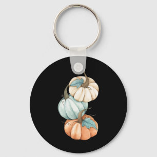 Autumn Fall Season Cute Coloured Pastel Pumpkin  Keychain