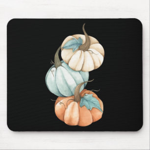 Autumn Fall Season Cute Coloured Pastel Pumpkin  Mouse Pad